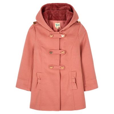 Yumi Girl Pink Heart Duffle Coat